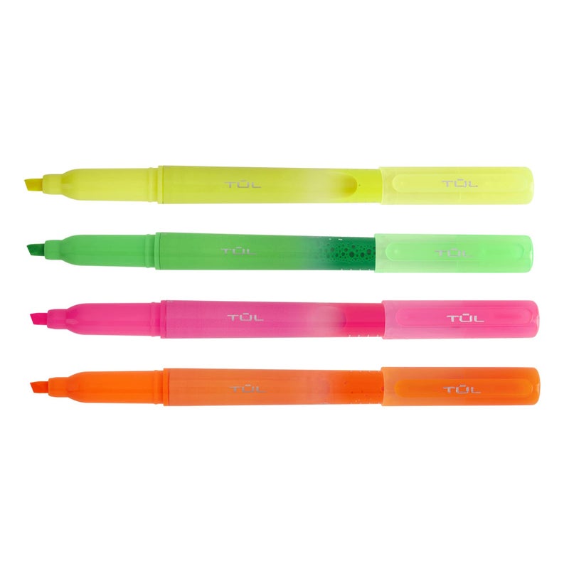 TULÂ® Highlighters, Chisel Tip, Assorted Barrel Colors, Assorted Ink Colors, Pack Of 4 Highlighters - Image 2